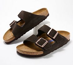 Instantly recognizable (and supremely comfortable) these two-strap sandals boast a timeless design that goes with everything from skinny denim to maxi dresses. From Birkenstock. Classic Spring Footbed Sandals, Classic Footbed Sandals For Spring Vacation, Classic Footbed Sandals For Vacation In Spring, Classic Spring Footbed Sandals For Vacation, Classic Double Strap Footbed Sandals For Spring, Classic Brown Footbed Sandals For Summer, Classic Brown Footbed Sandals For Spring, Classic Double Strap Footbed Sandals, Classic Spring Vacation Footbed Sandals