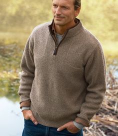 Waterfowl Sweater: Sweaters | Free Shipping at L.L.Bean Wool Outerwear For Outdoor Activities In Fall, Wool Outerwear For Fall Outdoor Activities, Fall Outdoor Merino Wool Outerwear, Wool Sweater For Outdoor Winter Use, Cozy Sweater For Fall Outdoor Activities, Cozy Sweater For Outdoor Activities In Fall, Outdoor Merino Wool Long Sleeve Sweater, Outdoor Long Sleeve Merino Wool Sweater, Casual Wool Sweater For Outdoor