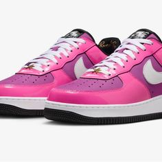 Nike Air Force Nike Pink Custom Sneakers With Abzorb Midsole, Purple Nike Air Force 1 Sporty Sneakers, Purple Nike Air Force 1 Sporty Shoes, Purple High-top Nike Air Force 1, Purple Nike Air Force 1 Lace-up With Branded Insole, Purple Low-top Nike Air Force 1, Pink Leather Nike Air Force 1 Sneakers, Purple Custom Sneakers With Translucent Outsole For Sports, Pink Leather Sneakers With Air Cushioning