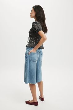 Lyocell Wide Denim ShortCotton On Women - Lyocell Wide Denim Jort - Coast BlueCotton On | Women | Clothing | Shorts | Denim ShortsCotton On | Women | Clothing | Shorts | Denim ShortsCotton On | Women | Clothing | Shorts | Denim Shorts Casual Short Denim Skirt For Summer, Casual Fitted Medium Wash Shorts, Casual Denim Skirt With Built-in Shorts For Summer, Fitted Medium Wash Top Short Length, Casual Light Wash Short Denim Skirt, Casual Short Denim Skirt For Spring, Light Wash Relaxed Fit Cutoff Tops, Casual Medium Wash Cutoff Tops, Short Length Denim Tops