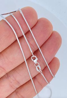 14k White Gold Snake Chain, Ladies White Gold Chain, White Gold Snake Chain - Etsy Classic White Link Chain Necklace, White Gold Snake Chain Jewelry With Lobster Clasp, White Snake Chain Necklace With Silver Chain, White Link Necklace With Silver Chain, White Minimalist Snake Chain Jewelry, Minimalist White Snake Chain Jewelry, White Sterling Silver Snake Chain Necklace, White Snake Chain Necklace With Adjustable Chain, White Snake Chain Necklace For Gift