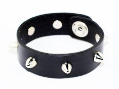 Handmade Black Leather Bracelet. Great gift! Available sizes: 6.5 inches(16.5 centimeters), 7 inches(17.7 centimeters), 7.5 inches(19 centimeters), 8 inches(20 centimeters). Very comfortable & easy to wear. Probably about 1,5 centimeters wide. Adjustable Punk Wristband As Gift, Silver Punk Wristband As Gift, Silver Punk Style Wristband Gift, Edgy Adjustable Wristband As Gift, Adjustable Edgy Wristband As Gift, Adjustable Strap Edgy Bracelets, Punk Style Leather Bracelet Gift With Black Band, Punk Style Leather Bracelet With Black Band As Gift, Adjustable Leather Punk Bracelet