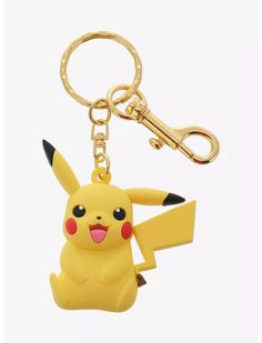 a pokemon pikachu keychain is shown on a white background