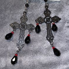 Goth Steampunk Shabby Chic Bohemian Black Deco Art Cross W/Dangles Pierced Earrings. Cross Is Apx 2”. Shop With Confidence, Bundle Three Or More Listings Will Reduce Shipping To $4.99 Via Seller Discount Bundle Five Or More Listings I Will Provide Free Shipping. Oversized Hoop Earrings, Shiny Earrings, Dior Earrings, Gothic Earrings, Hammered Earrings, Chanel Earrings, Hook Earrings, Heart Earrings, Earings Piercings