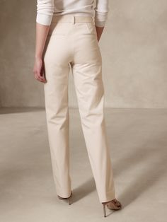 Straight Sloan Pant | Banana Republic Chic Straight Silhouette Pants For Fall, Fitted Straight Silhouette Bottoms For Fall, Fitted Bottoms With Straight Silhouette For Fall, Classic Straight Silhouette Pants For Spring, Elegant Bottoms With Welt Pockets And Straight Silhouette, Chic Straight Pants, Fitted Bottoms With Straight Silhouette For Spring, Classic Straight Leg Relaxed Fit Pants, Straight Fitted Office Bottoms