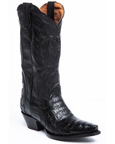 Snake Cowboy, Black Caiman, Black Cowgirl Boots, Black Leather Cowboy Boots, Black Cowboy, Dan Post, Leather Cowboy Boots, Fabulous Shoes, Cowgirl Style