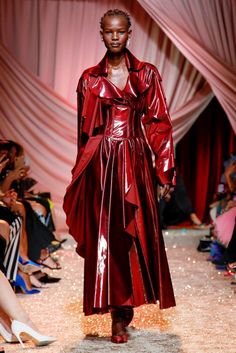 Ulyana Sergeenko Couture Fall Winter 2019 Paris - NOWFASHION 2019 Couture, Orange Coat, Ulyana Sergeenko, Monochrome Fashion, 15th Anniversary, Live Fashion, Runway Collection, Outfits Fashion, Couture Collection