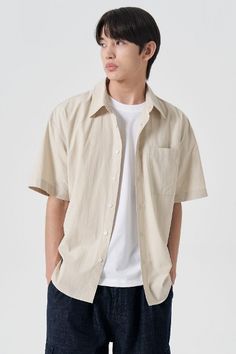 KOODING carries the latest 8seconds casual shirts. KOODING is the global leading shopping website in providing authentic Korean fashion, beauty and lifestyle items, including clothing, cosmetics, shoes, accessories, and bags in affordable, fast, easy, and safe way. Beige Button-up Shirt For Casual Gatherings, Beige Cotton Shirt For Streetwear, Summer Khaki Shirt For Streetwear, Khaki Summer Streetwear Shirt, Beige Relaxed Fit Shirt For Casual Gatherings, Neutral Cotton Shirt With Relaxed Fit, Classic Cream Shirt For Everyday, Beige Relaxed Fit Shirt With Pockets, Oversized Beige Shirt For Everyday