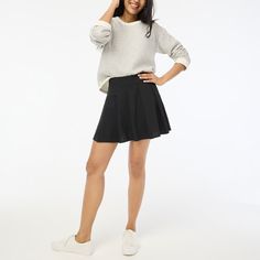 Factory: Pleated Active Skort For Women Pleated Skirt And Sweater, Pleated Skirt Outfits, Skort Outfit, Fall Suit, Black Skort, Biker Short, Picnic Party, Maternity Shops, Jcrew Women