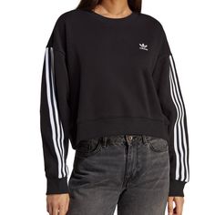 Adidas Women’s Crop Crew Neck Sweatshirt Xl 3 Stripes Long Sleeve Oversized Nwt Size Xl Condition Nwt Adidas Three Stripes Fall Sweatshirt, Adidas Fall Sweatshirt With Three Stripes, Adidas Sporty Relaxed Fit Sweatshirt, Adidas Relaxed Fit Sporty Sweatshirt, Casual Crew Tops With Three Stripes Branding, Adidas Casual Sweatshirt With Three Stripes, Adidas Relaxed Fit Sweatshirt With Three Stripes, Casual Adidas Sweatshirt With Three Stripes, Adidas Relaxed Fit Sweatshirt With Ribbed Cuffs