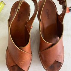 Chloe Shoes Size 8 Excellent Condition Chloe Wedges, Chloe Brown, Chloe Shoes, Wedge Shoes, Chloe, Wedges, Women Shoes, Women Shopping, Color