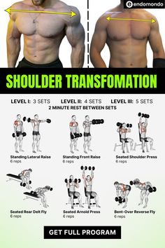 Achieve a powerful shoulder transformation with these top shoulder workouts for men. Our guide includes effective exercises to build strength and definition. Perfect for anyone looking to enhance their shoulder workout routine. Start transforming today! Upper Body Mens Workout, Basic Shoulder Workout, Upper Body Workout For Men Gym, Muscle Building Workouts For Men, Broad Shoulders Workout, Neck Workout Men, Shoulder Workout For Men, Upper Body Workout For Men, Exercise For Shoulders