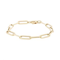 Modern and on-trend, this paperclip-style chain bracelet is a shining testament to contemporary fashion. Expertly crafted in luxurious 14-karat yellow gold and measuring a perfect seven inches in length, it offers an ideal fit for a variety of wrists. Diamonds Direct, Dainty Gold Bracelet, Modern Bracelets, Gold Bracelet For Women, Gold Bracelets, Gold Bracelet Chain, Bracelet Gold, Contemporary Fashion, Paper Clip