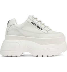 NAKED WOLFE Sprinter Mega Platform Sneaker | Nordstrom Naked Wolfe Shoes, Shoe Rotation, Chunky Platform Sneakers, Naked Wolfe, White Platform Sneakers, Top Sneakers Women, Cute Sneakers, Leather High Tops, 90s Inspired