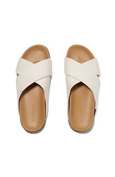 The only sandal needed for the weekend—and beyond. Featuring two crossing straps and a contoured footbed, The Weekend Slide is always vacation-ready. Fits true to size. For best fit, order your regular size. Flexible upper knit with natural, breathable hemp and features two wide crossing straps. Soft, sturdy, contoured rubber footbed provides comfort with every step. Durable tortoise shell outsoles with welted details for added traction. Machine Washable: Toss in the wash. Air dry. Wear again an Ortholite Slip-on Footbed Sandals For Vacation, Ortholite Insole Slip-on Footbed Sandals For Vacation, Summer Vacation Footbed Sandals With Ortholite Insole, Slide In, Nordstrom Store, Recycle Plastic Bottles, Anniversary Sale, Tortoise Shell, Air Dry