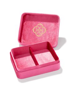 Looking for a storage solution that’s just as stunning as your favorite styles? Look no further than the Mattie Large Box in Hot Pink. This velvet-covered box is equal parts practical and fashionable, with large compartments to organize your jewelry in style. Material Velvet Size Exterior: 6.3" x 5.3" x 2.0", Interior: 6.1" x 5.0" (with .15" height divider) Please note: Due to the one-of-a-kind nature of the medium, exact colors and patterns may vary slightly from the image shown. | Kendra Scott Mattie Large Box in Hot Pink | Velvet Hot Pink Kendra Scott, Pink Kendra Scott, Hollywood Art Deco, Wedding Ootd, Designer Resort Wear, Business Casual Minimalist, Preppy Jewelry, Sold Out Sign, Y2k Boho