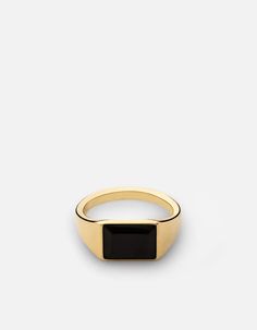 Women's Gold Rings | Signet & Band Designs | Miansai Onyx Rings Women, Working Lady, Onyx Rings, Pinky Signet Ring, Onyx Signet Ring, Slim Ring, Gold Pinky Ring, Ring Inspo, Beads Craft Jewelry