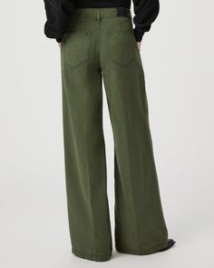 Meet Aurora, our new high-rise pleated wide leg pant. Crafted from a drapey yet rigid slub fabric in a vintage-inspired dark forest green shade with trouser pocket and pleats, this style looks elevated and chic while feeling like your favorite pair of lounge pants. | Aurora Wide Leg Pant - Vintage Forester Green | Size 24 Trouser Pocket, Men Store, Dark Forest Green, Style Looks, Denim Shoes, Wide Leg Pant, Dark Forest, Lounge Pants, Shades Of Green