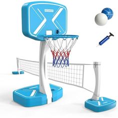 an image of a basketball hoop and net set up for the next shot in 3d