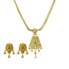 22K Yellow Gold Meenakari Necklace Set W/ Wheat Chains & Abstract Pendants - Virani Jewelers Traditional Yellow Gold Kundan Necklace Gift, Ornate Kundan Meenakari Necklace, Ceremonial Kundan Meenakari Necklace In Yellow Gold, Ceremonial Yellow Gold Kundan Necklace With Meenakari, Yellow Gold Temple Necklace With Cutdana For Gift, Yellow Gold Meenakari Bridal Necklace For Celebration, Yellow Gold Bridal Necklace With Meenakari For Celebration, Yellow Gold Bridal Necklace With Meenakari, Yellow Gold Meenakari Pendant Necklace