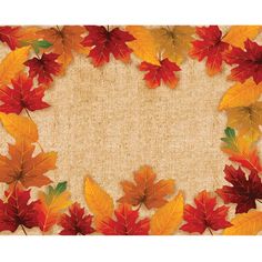 an image of autumn leaves on burlock paper with place for your own text