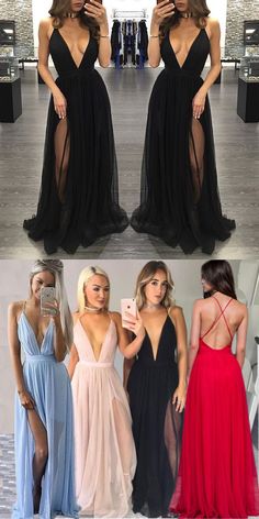 Prom Dresses Red, Spaghetti Strap Prom Dress, Parenting Techniques, V Neck Prom Dresses, Backless Prom Dresses, Boho Style Dresses, Black Tulle, Dresses Red, Dress Spaghetti