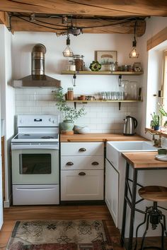 the kitchen is clean and ready to be used as a place for cooking or eating