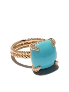 Turquoise And Diamond Ring, Jewelry By Brand, Diamond Anniversary Rings, Diamond Anniversary, Chatelaine, Turquoise Rings, Sea Glass Jewelry, Gold Diamond Rings, David Yurman