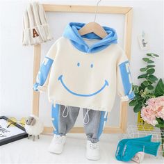 Hooded Cotton Sets For Winter, Winter Cotton Hooded Sets, Cotton Hooded Winter Sets, Blue Hooded Sets For Spring, Blue Hooded Spring Sets, Playful Winter Sets For Playtime, Playful Winter Playtime Sets, Playful Winter Playwear Sets, Playful Hooded Sets For Playtime