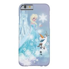 the frozen queen and her snowman are in front of a castle with snowflakes