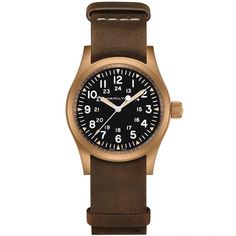 Men's Hamilton Khaki Field Mechanical Bronze Watch | 38mm | H69459530 Hamilton Khaki Field Mechanical, Khaki Field Mechanical, Hamilton Watch Khaki, Hamilton Khaki Field, Hamilton Khaki, Brown Leather Strap Watch, Hamilton Watch, Field Watches, Tudor Black Bay