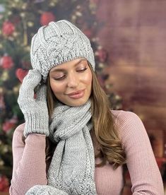 Stay cozy and stylish all winter long with this luxurious woolen warm winter hat scarf gloves for women. Crafted with the finest wool, this hat is designed to provide you with ultimate warmth and comfort during those chilly winter days. The classic design features a folded brim and a snug fit, making it perfect for any outfit and every occasion. Whether you're heading out for a holiday stroll or simply running errands, this hat will keep you looking chic and feeling toasty. Treat yourself or gift it to someone special - this woolen warm winter hat is a must-have accessory for any fashion-forward woman. The hat has two layers. Size: universal. Yarn: 30% alpaca wool, 30% polyester, 25% acrylic Please note that due to lighting effects, monitor's brightness, contrast and other settings, there Womens Winter Hats, Winter Portrait, Winter Portraits, Gloves For Women, Warm Winter Hats, Winter Set, Wool Winter, Womens Winter, Hat Scarf