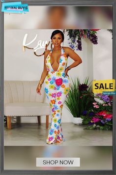 Women Summer Sexy Deep V Flower Print Halter Neck Jumpsuit Spring Floral Print Backless Swimwear, Sleeveless Floral Print Bodysuit For Party, Floral Print Bodysuit For Spring Party, Spring Floral Print Bodysuit For Party, Flirty Backless Jumpsuits And Rompers For Spring, Multicolor Floral Print Swimwear For Parties, Spring Multicolor Backless Jumpsuits And Rompers, White Floral Print Jumpsuits And Rompers For Party, White Floral Print Jumpsuit For Party