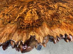 a close up view of a wooden table top