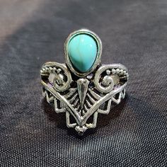 Sterling Silver, Hypoallergenic, Won't Tarnish. Size 6. Inspo Art, Clover Ring, Opal Diamond Ring, Silver Turquoise Ring, Bee Ring, Natural Gemstone Ring, Turquoise Ring Silver, Jewels Rings, Bow Ring