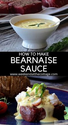 how to make beannaise sauce for steaks, potatoes and other meats