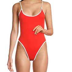 Weworewhat Swimsuit Size Xl Fiery Red Red Casual Bodysuit For Beach Season, Casual Red Bodysuit For Pool, Casual Red Bodysuit For The Pool, Red Bodysuit For Spring Pool Occasion, Red Bodysuit For Pool Occasion In Spring, Red Bodysuit For Pool In Spring, Casual Red Bodysuit For Poolside, Fiery Red, Womens Swim