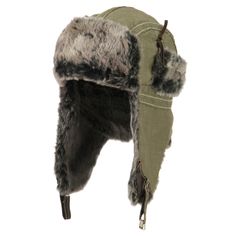 Chambray Faux Fur Trooper Hat Inside Ear, Trooper Hat, Ladies And Gentlemen, Dog Hat, Navy And Brown, Patch Design, Hats For Sale, Real Fur, Kids Hats