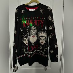 New With Tags Disney Villains Light Up Christmas Sweater Light Up Christmas Sweater, Disney Sweaters, Disney Villains, Christmas Sweater, Colorful Sweaters, Christmas Sweaters, Light Up, Sweaters For Women, Tags