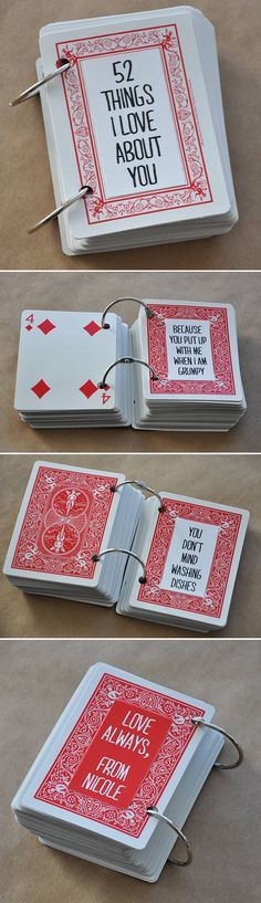 four different ways to make a playing card book