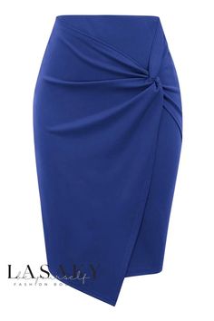 Lasaky - Elegantly Tailored Semi-Fitted Waist Skirt Professional Skirt, Oktoberfest Dress, Pencil Skirt Work, Solid Skirt, Wrap Around Skirt, Solid Color Dress, Pencil Skirts, Wear To Work, Body Con Skirt