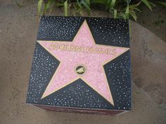 there is a star on the hollywood walk of fame that has been decorated with pink glitter