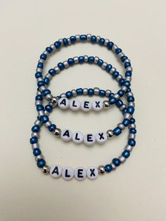 Gift letter design bracelet, name and writing can be written on it, made in desired colors and desired sizes. 10 pieces - 200 pieces 1-3 business days 200 pieces - 500 pieces 3-5 business days 500 pieces - 1000 pieces 1 week Bead letter color ? Bead color option ? Personalization ? Bracelet size ? Please specify in your order CARE TIPS: - Do not expose jewelry to water - Handle and store jewelry gently - Roll the band instead of stretching to put on bracelets Please These bracelets are 100% Hand Word Beaded Bracelets, Beaded Bracelets Handmade, Team Bracelets, Gift Letter, Jewelry Friendship, Name Bracelets, Word Bracelet, Letter Gifts, Bracelets Handmade Beaded