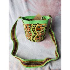 Authentic Wayuu Mochila Colombian Bucket Bag Handmade Multicolored 6" X 7" Nwt. Green Bucket Bag With Adjustable Strap, Green Bucket Bag With Removable Pouch, Green Bucket Shape Shoulder Bag With Removable Pouch, Green Bucket Shoulder Bag With Removable Pouch, Green Shoulder Bag With Removable Pouch In Bucket Shape, Green Handheld Bucket Bag With Adjustable Strap, Handheld Green Bucket Bag With Adjustable Strap, Green Handheld Woven Bag, Green Rectangular Bucket Bag As Gift