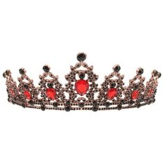 Description This product is a vintage large crown. The elegant and gorgeous design will ensure its practicability and popularity among headpieces decoration. The exquisite structure and craft make it looks unique and distinctive. A perfect glittering jewelries decoration for wedding or engagement, give you a memorable moment. Features - Color: Red. - Material: Alloy and rhinestone. - Size: About 15x14x5.5cm. - Amazing quality of workmanship of the crown, very sturdy. - This stunning rhinestone crown will make you feel like a or queen. - It's dainty, fancy gift for birthday, wedding, prom, party. - Widely used in wedding, evening, party, prom or any other special occasion. - One size fits most girls and ladies. Size: Size 1. Black Tiara, Crown For Women, Nose Clip, Tiara Hairstyles, Rhinestone Crown, Fancy Gifts, Halloween Costume Accessories, Garden Jewelry, Wedding Tiara