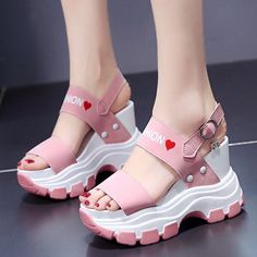 Shipping: Worldwide Express Shipping AvailableDelivery time: 7-15Days Fast ShippingReturns: Fast refund, 100% Money Back Guarantee.Brand Name: SLWFGTHeel Height: Low (1cm-3cm)With Platforms: NoSandal Type: BasicOrigin: Mainland ChinaOccasion: CasualUpper Material: PUOutsole Material: RubberBack Counter Type: Back StrapPattern Type: SolidSide Vamp Type: OpenFit: Fits true to size, take your normal sizeStyle: FashionHeel Type: Flat withLining Material: PUClosure Type: Buckle StrapModel Number: 202 High Heel Wedges Platform, Beige High Heels, Luxury Sandals, Very High Heels, Summer Suit, Womens Sandals Summer, High Heel Wedges, Chunky High Heels, Super High Heels