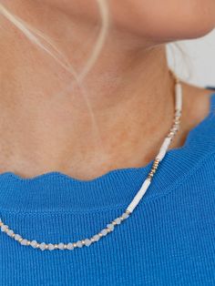 Single Beaded NecklaceNecklace Simple Short Necklace, Bead Bar Necklace, Bridal Shower Outfit, Denim Hoodie, Bead Bar, Single Bead, Dressy Dresses, Maxi Dresses Casual, Short Necklace