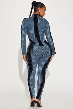 Available In Taupe/combo. Sweater Jumpsuit Mock Neck Long Sleeve Legging Back Zipper Stretch Disclaimer Pattern Placement May Vary 80% Rayon 20% Nylon Imported | Fallen Angel Sweater Jumpsuit in Blue size 3X by Fashion Nova Sweater Jumpsuit, Mock Neck Long Sleeve, Fallen Angel, Mock Neck, Fashion Nova, Jumpsuit, Angel, Zipper, Long Sleeve