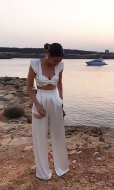 Stunning White Beach Wedding Outfit Glam Maxi Dresses, Destination Wedding Bridal Outfits, Chic Bachelorette Outfit, Brunch Outfit Bride, Low Cost Wedding Dress, February Date Night Outfit, White Bridal Outfits, Casual Bridal Shower Outfit For Bride, Bachelorette Party Outfits Bride