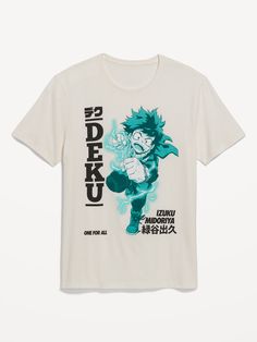 rib-knit crew neck short sleeves licensed graphic © 2024 K.  Horikoshi / Shueisha, My Hero Academia Project Licensed by Funimation® relaxed fit hits below waist t-shirt uses our standard men's sizingmachine wash according to the care instruction label My Hero Deku, Deku Shirt, Hero Deku, Neutral T Shirts, Izuku Midoriya, My Hero, My Hero Academia, Hero Academia, Rib Knit